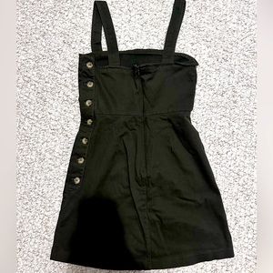 Forrest green A-line mini dress from forever 21